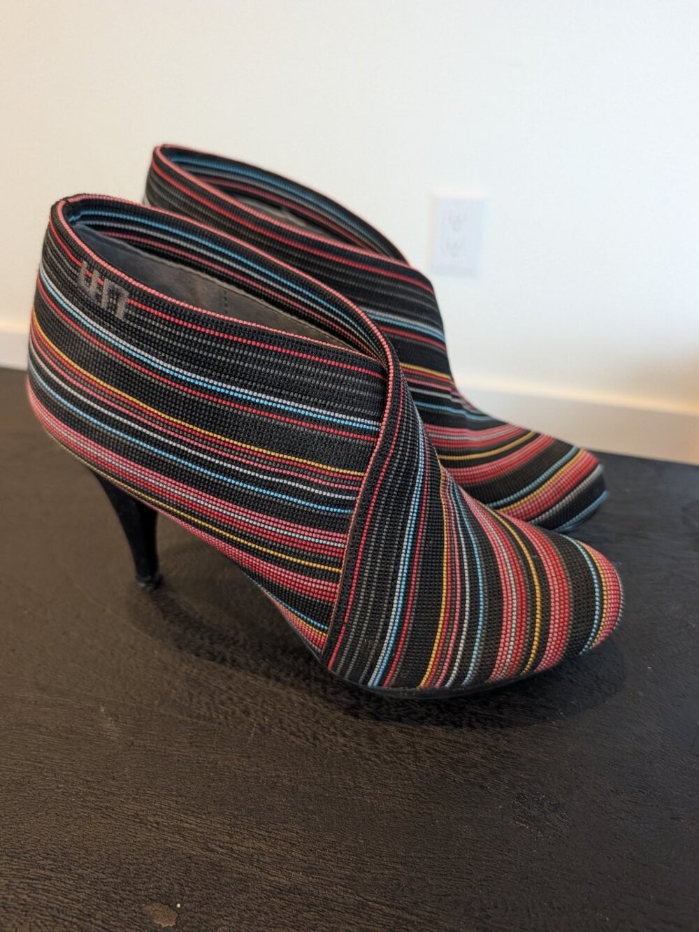 United Nude Fold Hi Bright Stripe (Rainbow) Fabric Bootie EU 39 / 8.5